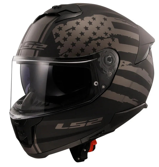 LS2 FF320 Stream II Flag Helmet - Matt Black Grey
