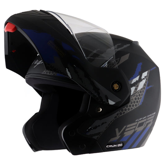 Vega Crux DX Flex Helmet - Dull Black Blue