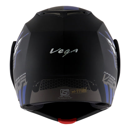 Vega Crux DX Flex Helmet - Dull Black Blue
