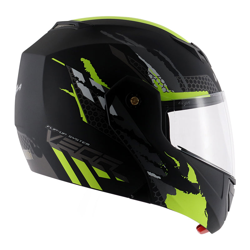 Vega Crux DX Flex Helmet - Dull Black Neon Yellow