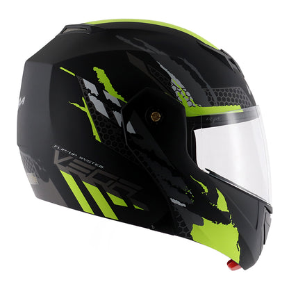 Vega Crux DX Flex Helmet - Dull Black Neon Yellow