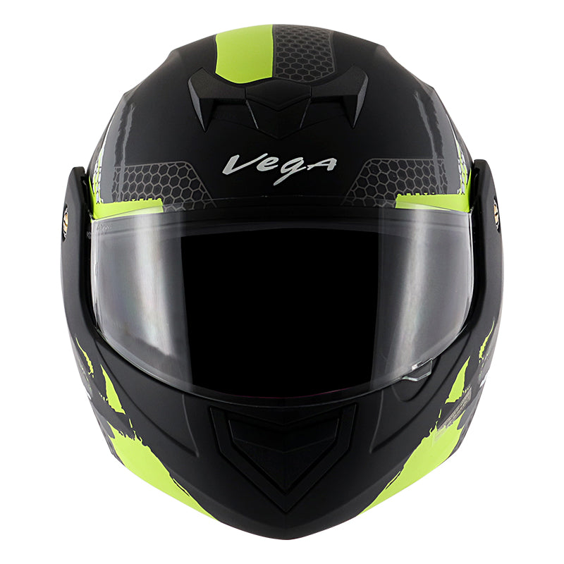 Vega Crux DX Flex Helmet - Dull Black Neon Yellow
