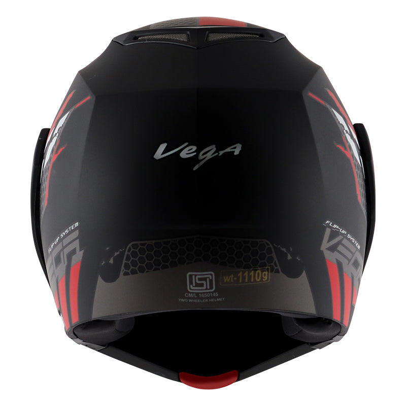 Vega Crux DX Flex Helmet - Dull Black Red