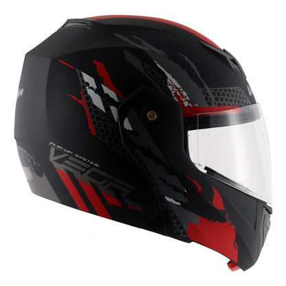 Vega Crux DX Flex Helmet - Dull Black Red