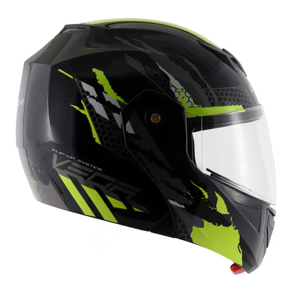 Vega Crux DX Flex Helmet - Black Neon Yellow