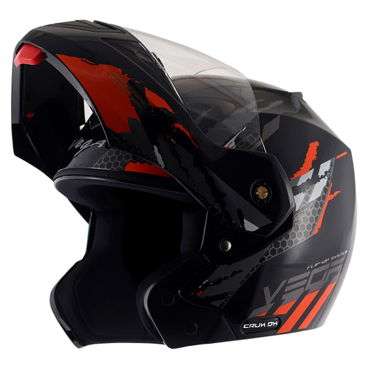 Vega Crux DX Flex Helmet - Black Orange