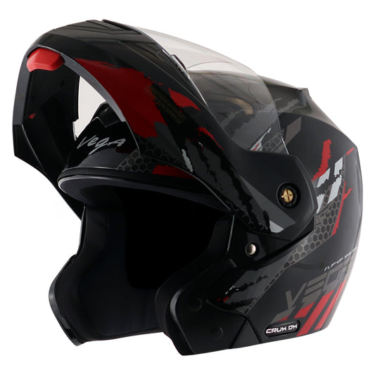 Vega Crux DX Flex Helmet - Black Red