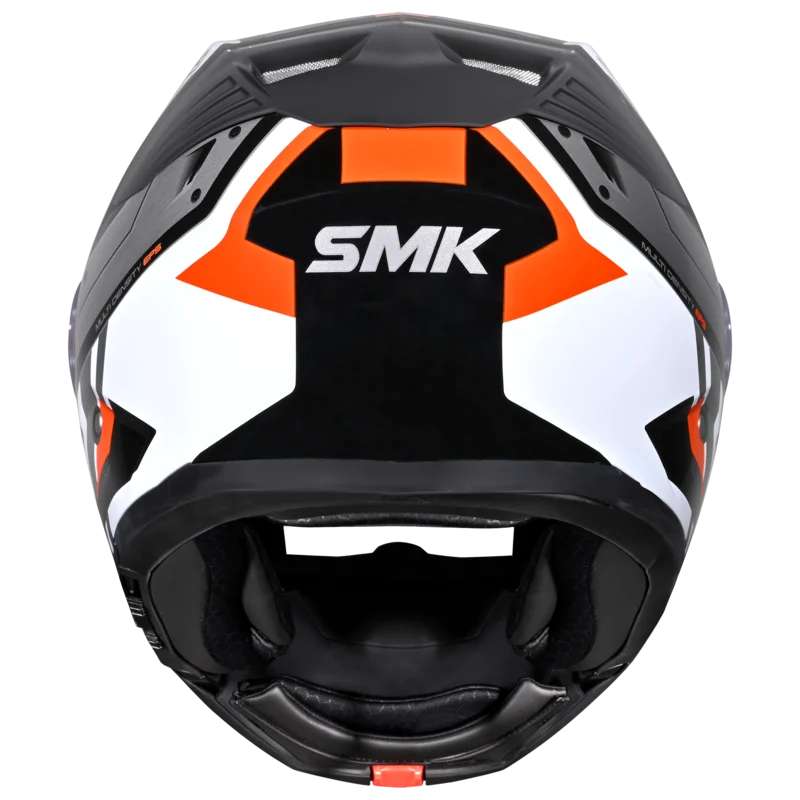 SMK GULLWING TEKKER HELMETS - GL217 GLOSS BLACK WHITE ORANGE
