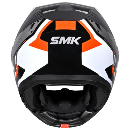 SMK GULLWING TEKKER HELMETS - GL217 GLOSS BLACK WHITE ORANGE