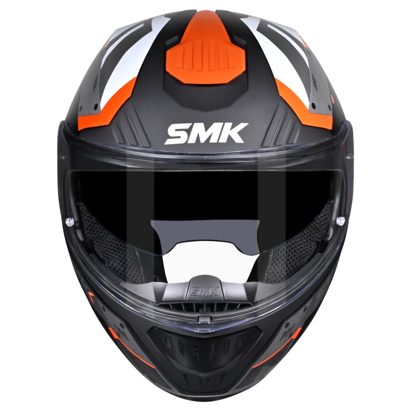 SMK GULLWING TEKKER HELMETS - GL217 GLOSS BLACK WHITE ORANGE