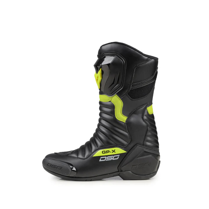DSG GP-X Riding Boot - Black Yellow Fluo