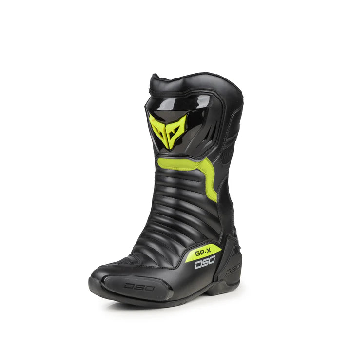 DSG GP-X Riding Boot - Black Yellow Fluo