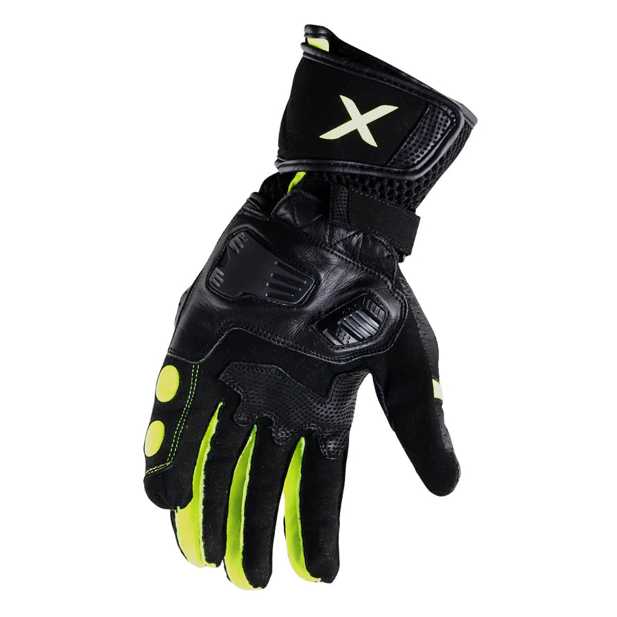 Axor Gator Riding Gloves - Black Neon Green