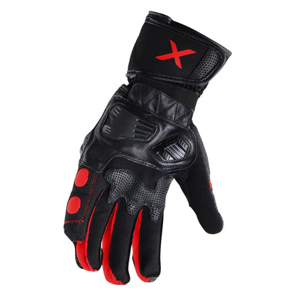 Axor Gator Riding Gloves - Black Red