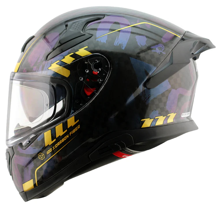 AXOR APEX CARBON GLOSS HELMET - GLOSS CARBON NEON YELLOW