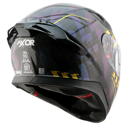 AXOR APEX CARBON GLOSS HELMET - GLOSS CARBON NEON YELLOW