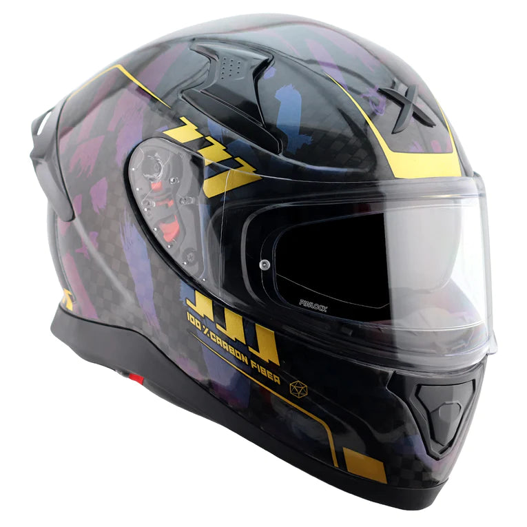 AXOR APEX CARBON GLOSS HELMET - GLOSS CARBON NEON YELLOW