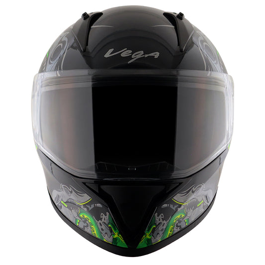 Vega Bolt Octopus Helmet - Black Neon Green