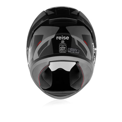 Reise Helden Motorcycle Riding Helmet - Grey Black