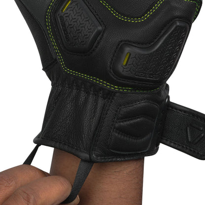 KORDA GUARD SEMI GAUNTLET RIDING GLOVES - Black