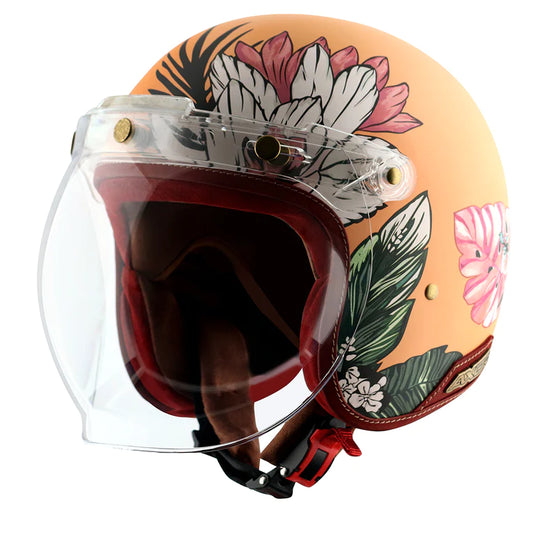 AXOR RETRO JET HAWAI WOMENS HELMET - PEACH