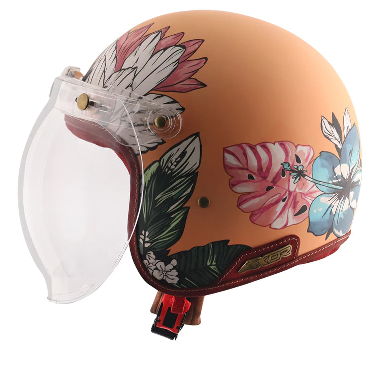 AXOR RETRO JET HAWAI WOMENS HELMET - PEACH