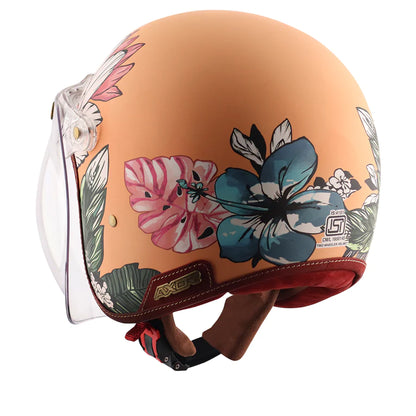 AXOR RETRO JET HAWAI WOMENS HELMET - PEACH