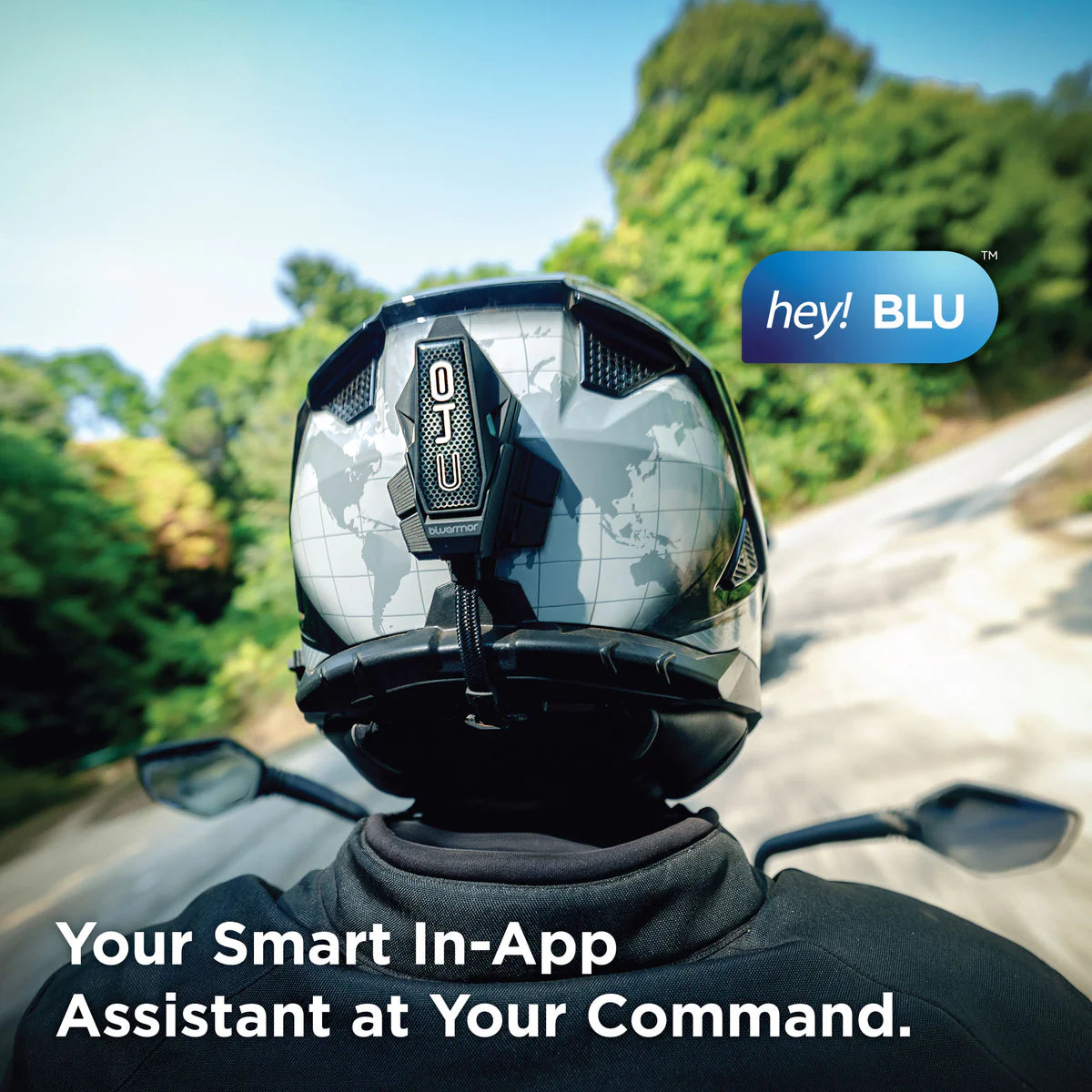 BluArmor C40 Grid - Motorcycle Helmet Intercom