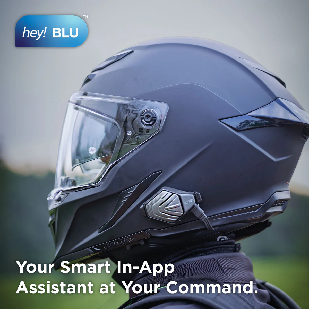 BluArmor C10 - Motorcycle Helmet Intercom