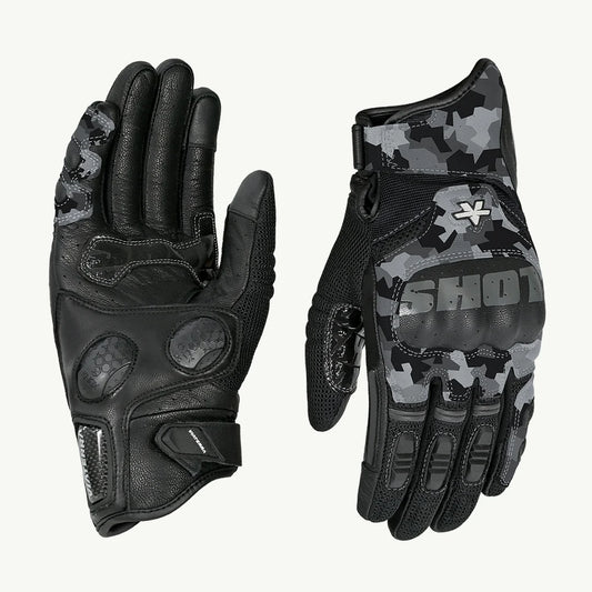 VIATERRA Holeshot Pro – Semi Gauntlet Hybrid Riding Gloves - Snow Camo