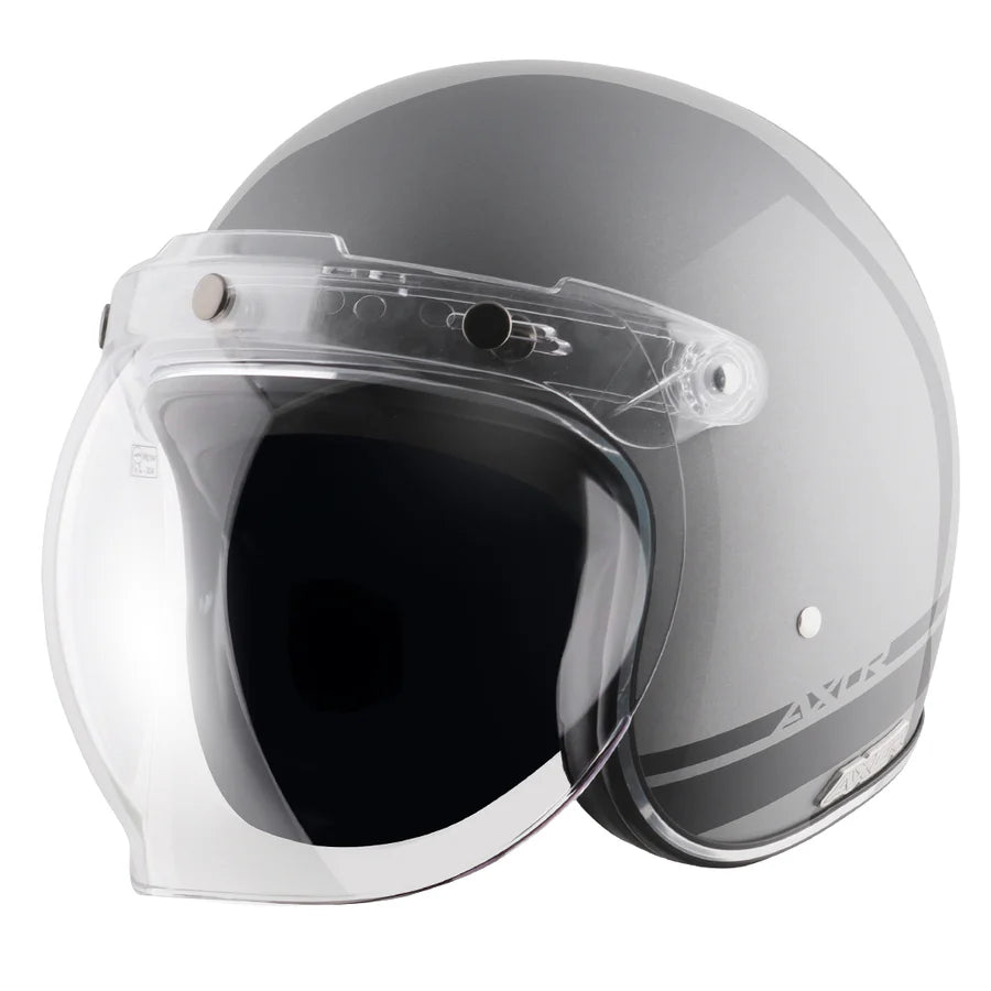 Axor Retro Jet Sportz S13 Helmet - Athena Grey Black