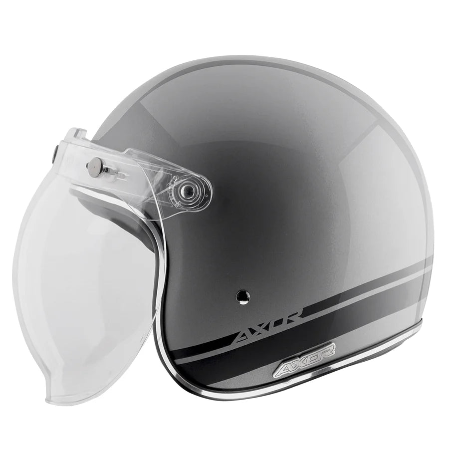 Axor Retro Jet Sportz S13 Helmet - Athena Grey Black