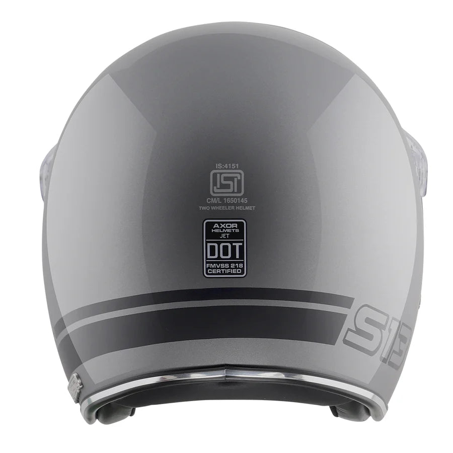 Axor Retro Jet Sportz S13 Helmet - Athena Grey Black