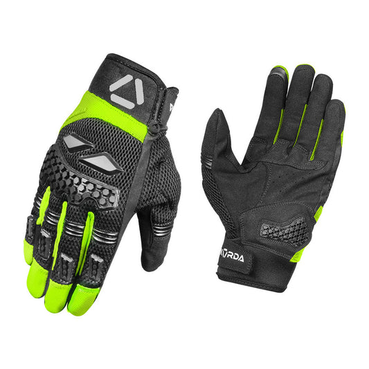 KORDA FLITE SHORT CUFF RIDING GLOVES - Fluorescent Yellow