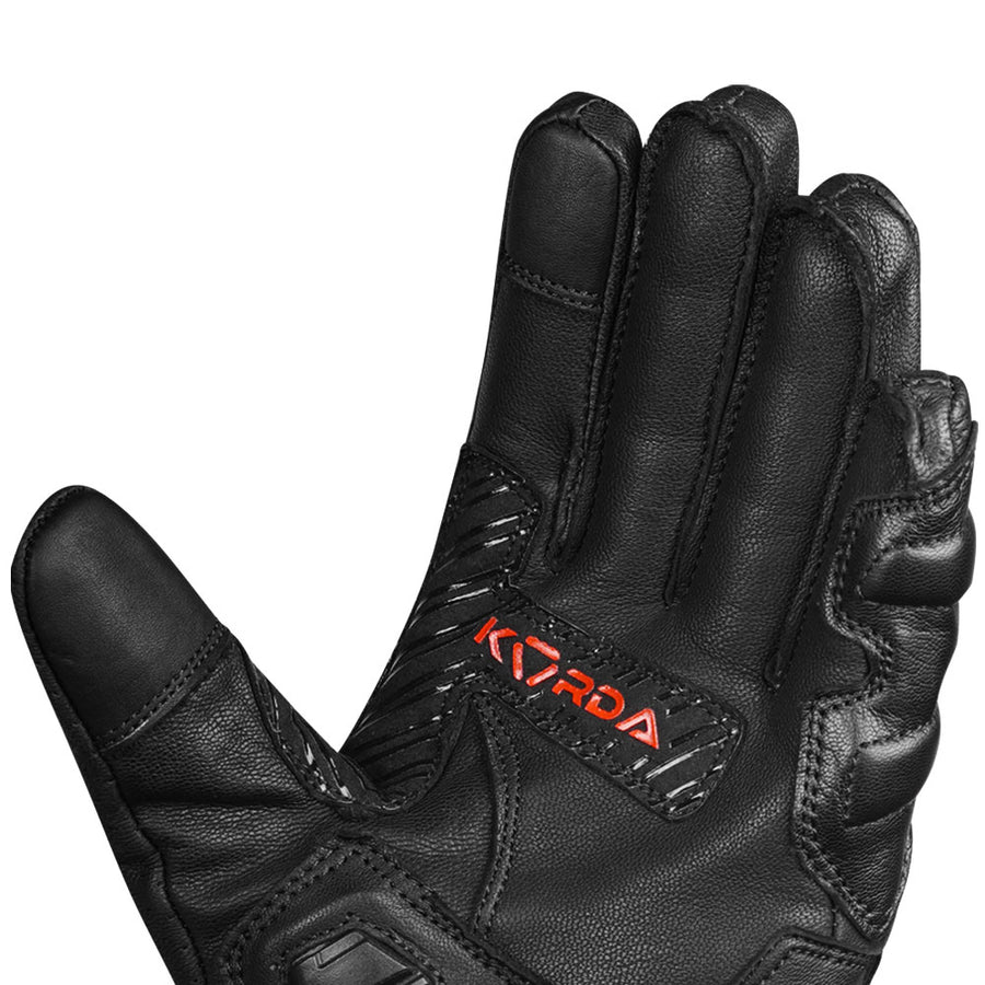 KORDA TRACK FULL GAUNTLET RIDING GLOVES - BLACK