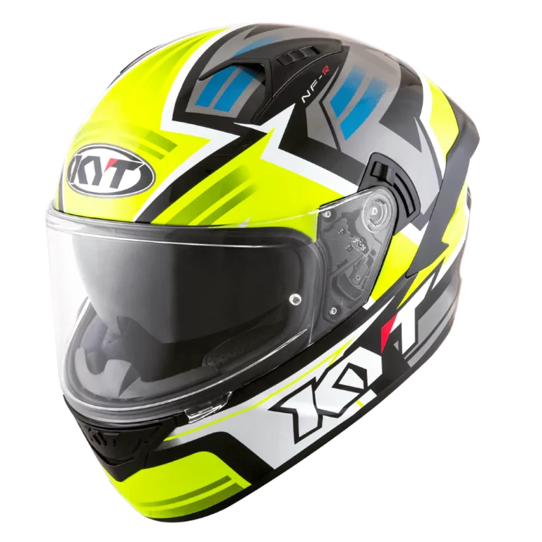 KYT NFR Artwork Helmet - Gloss Yellow Grey