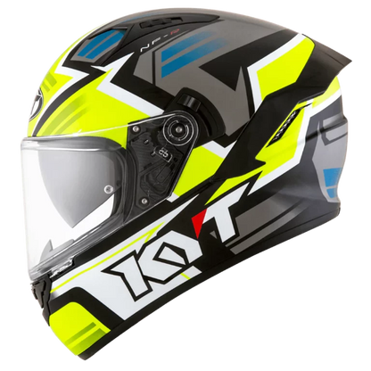 KYT NFR Artwork Helmet - Gloss Yellow Grey