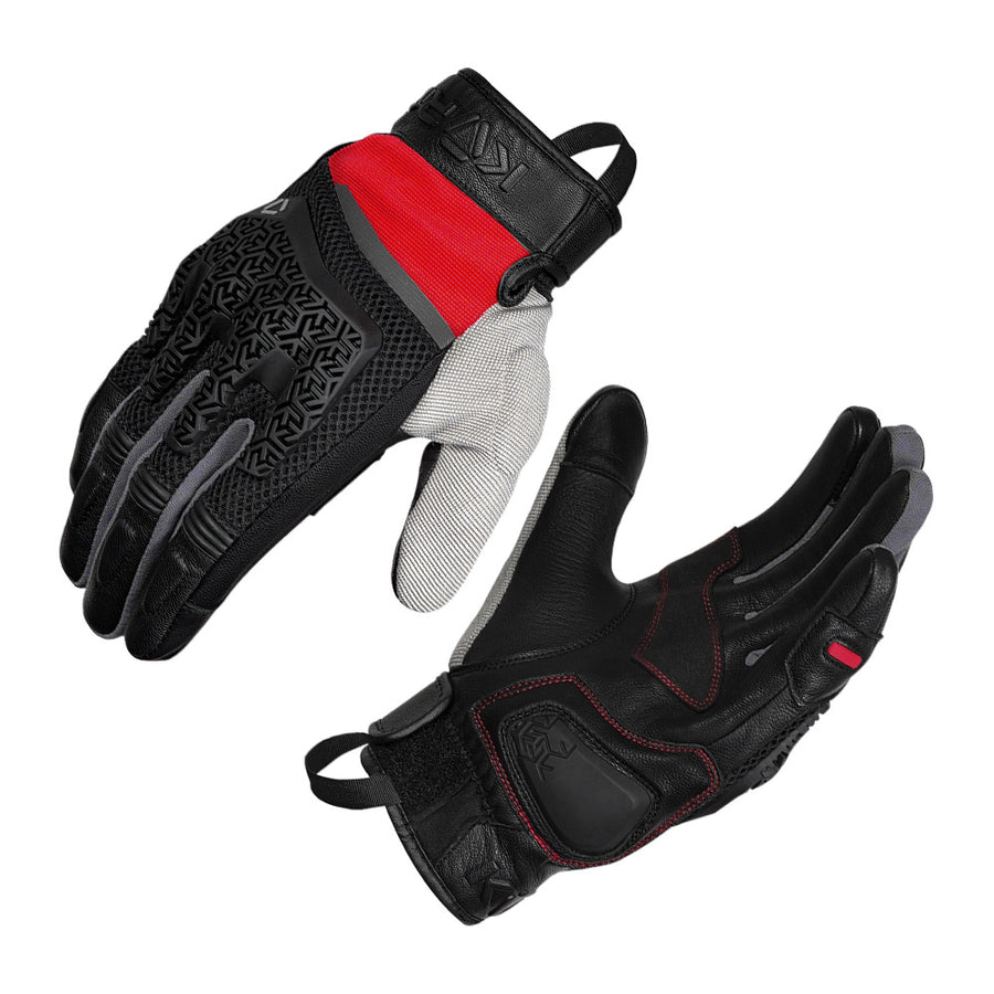 KORDA ADVENTURE RIDING GLOVES - RED