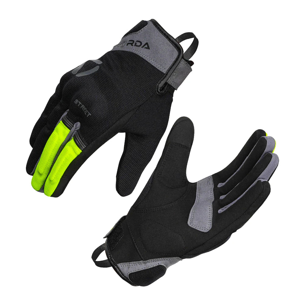 KORDA STREET 2.0 RIDING GLOVES -  FLUORESCENT YELLOW