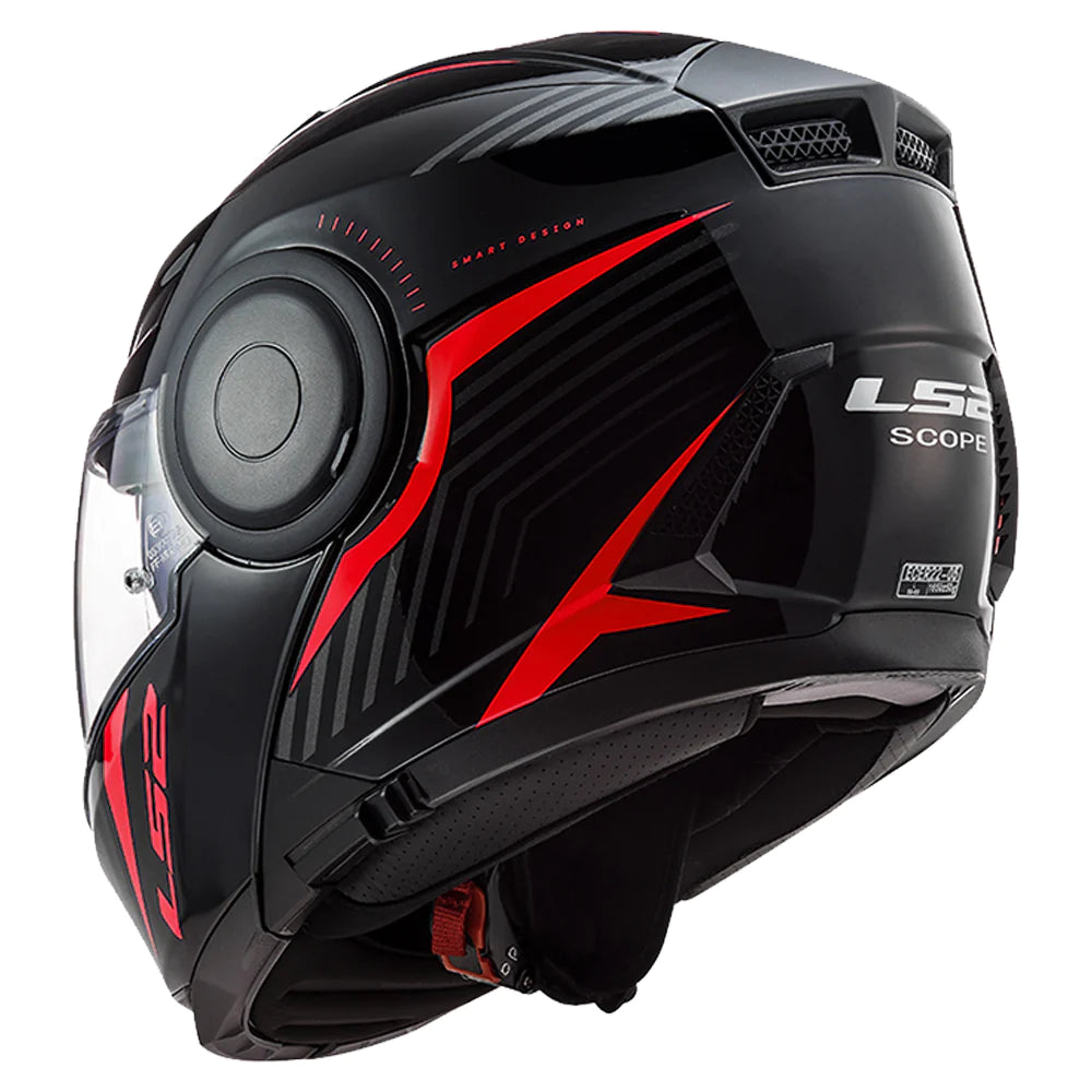 LS2 FF902 SCOPE SKID HELMET - GLOSS BLACK RED