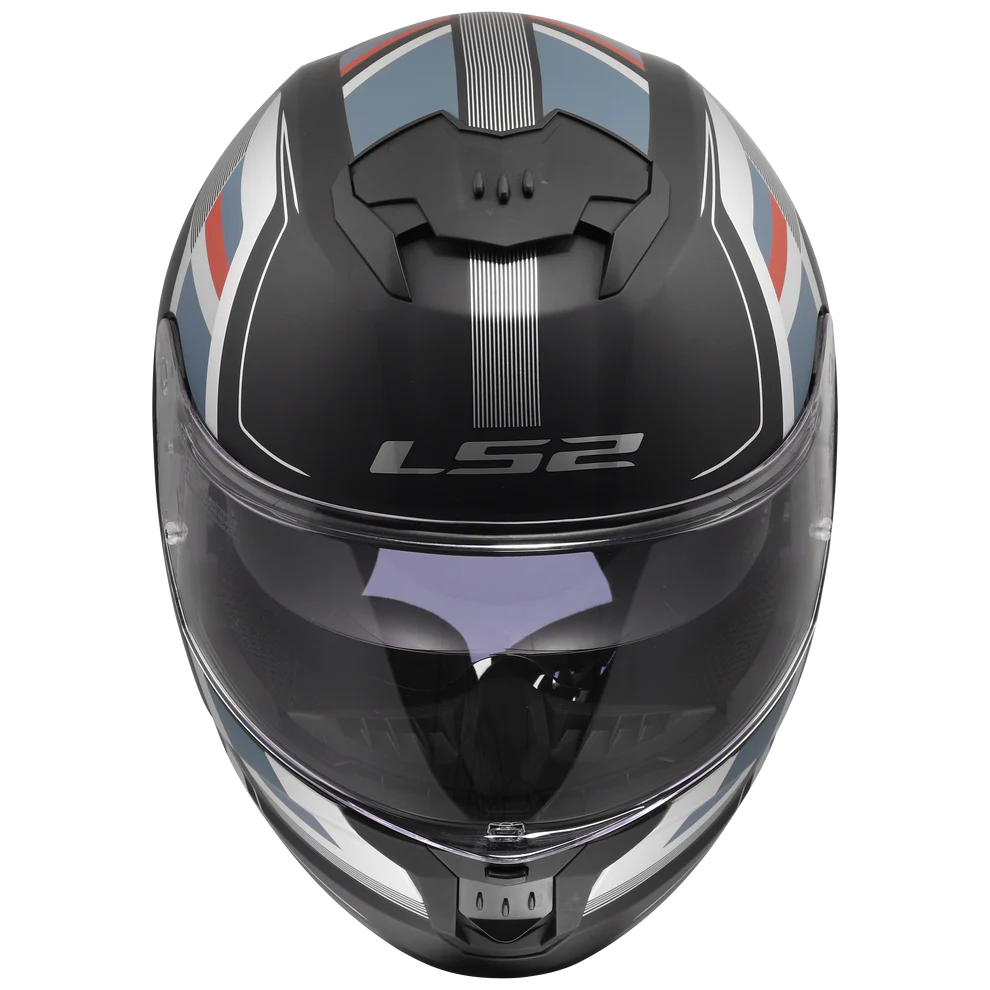 LS2 FF320 Stream II Vintage Helmet - Matt Black Grey Red