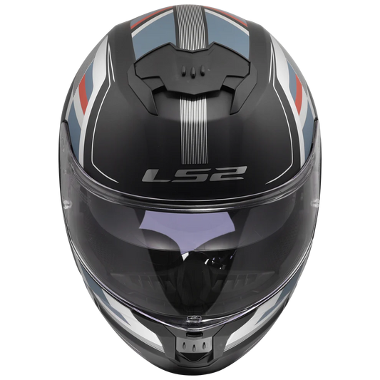 LS2 FF320 Stream II Vintage Helmet - Matt Black Grey Red