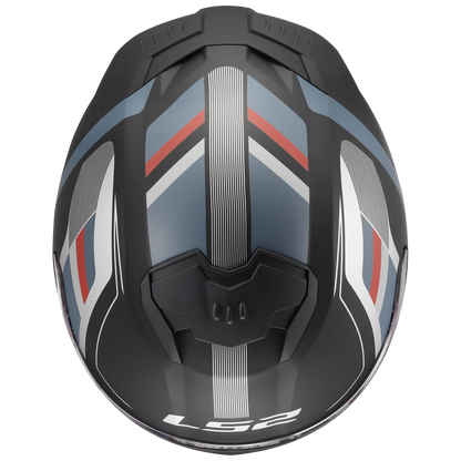 LS2 FF320 Stream II Vintage Helmet - Matt Black Grey Red