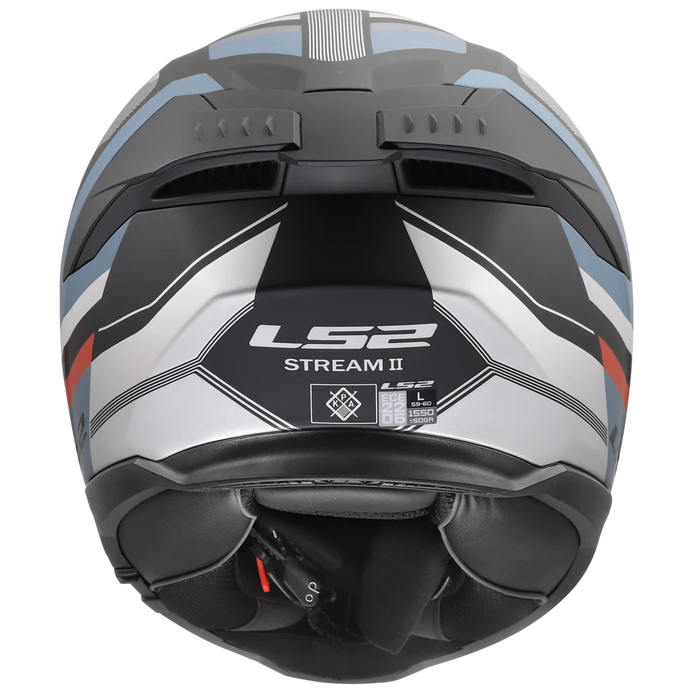 LS2 FF320 Stream II Vintage Helmet - Matt Black Grey Red