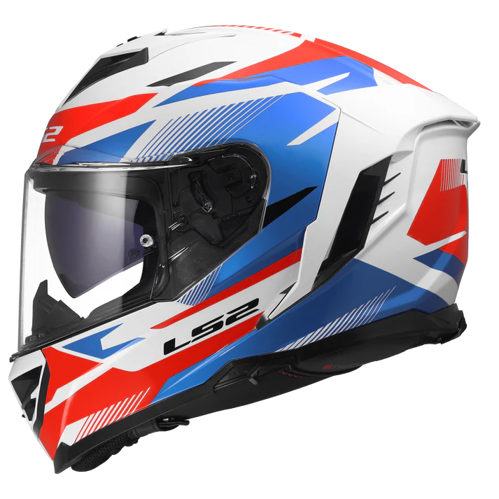 LS2 FF818 Storm III Komai Helmet - White Blue Red