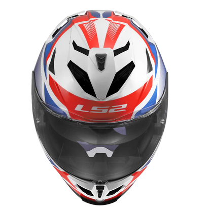 LS2 FF818 Storm III Komai Helmet - White Blue Red