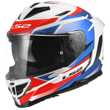 LS2 FF818 Storm III Komai Helmet - White Blue Red