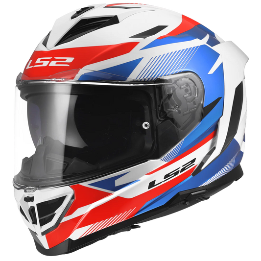 LS2 FF818 Storm III Komai Helmet - White Blue Red