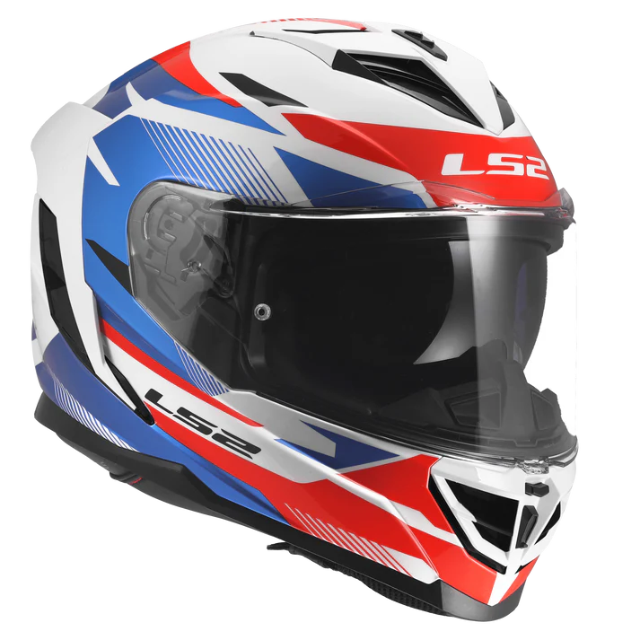 LS2 FF818 Storm III Komai Helmet - White Blue Red