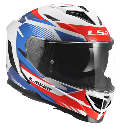 LS2 FF818 Storm III Komai Helmet - White Blue Red
